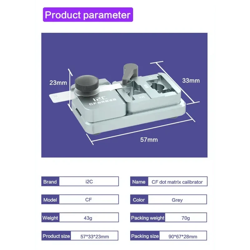 Calibrateur matriciel CF i2C 15 en 1 pour iPhone X-14 Pro Max Face ID