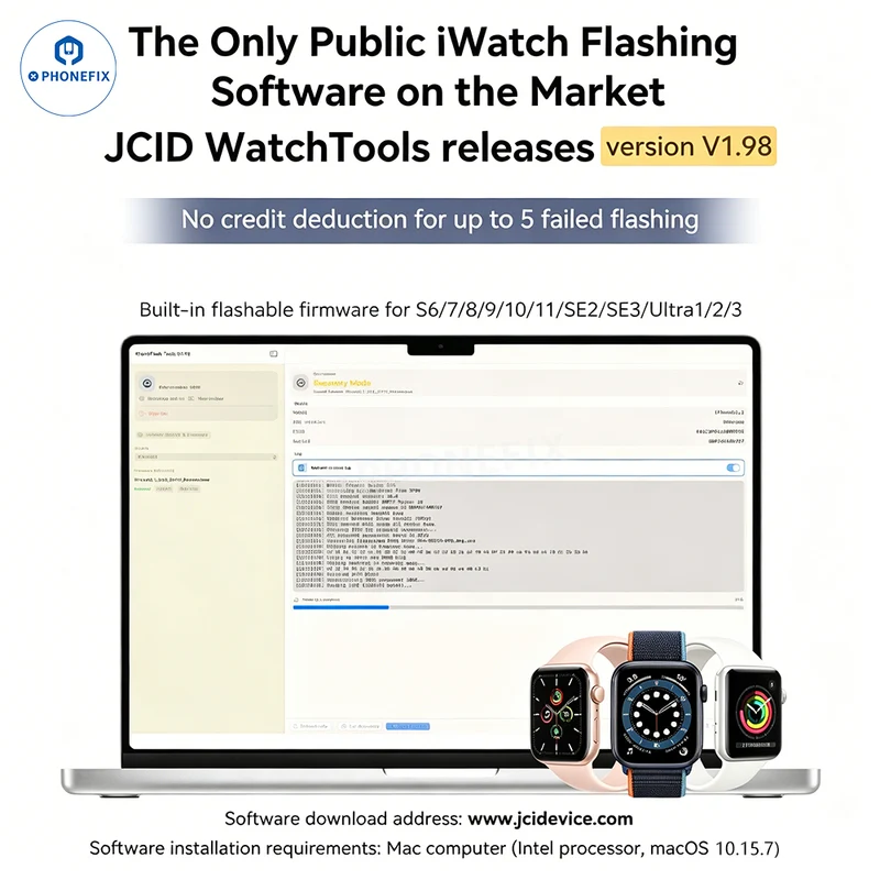 Outil de restauration du micrologiciel de l'Apple Watch S1-S6 pour adaptateur AWRT