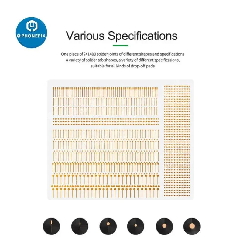 Pièces de cosses de soudure pour réparation de points Relife RL-007GA pour carte de soudage