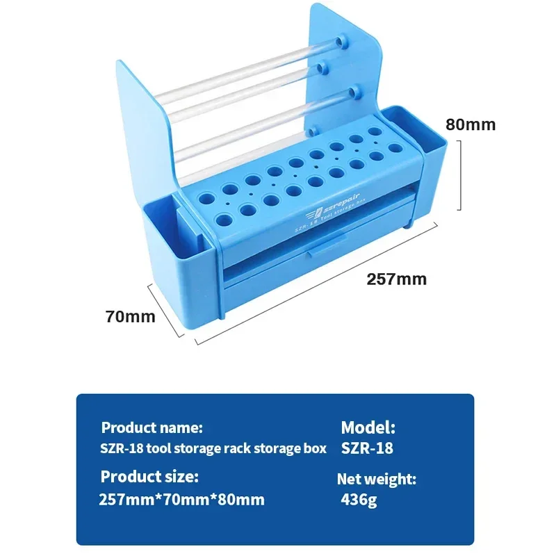 Boîte de rangement multifonctionnelle en plastique pour outils de réparation de téléphone