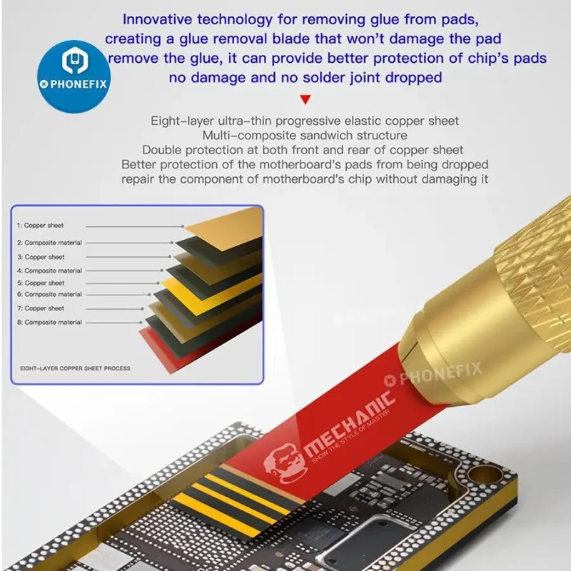 Lame mécanique pour CPU, outil de réparation de carte mère