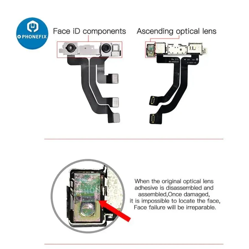 Joint de remplacement en caoutchouc d'origine pour lentille optique pour iPhone X-12Pro Max