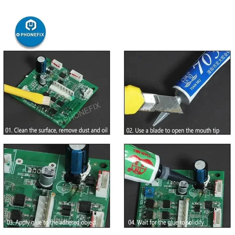 Colle d'étanchéité en caoutchouc de silicone industriel électronique