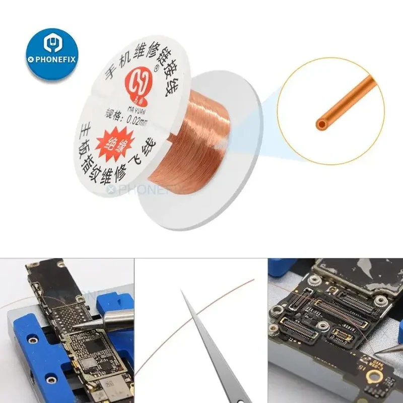 Fil de liaison en cuivre 0.01 mm pour téléphone BGA, réparation de soudure