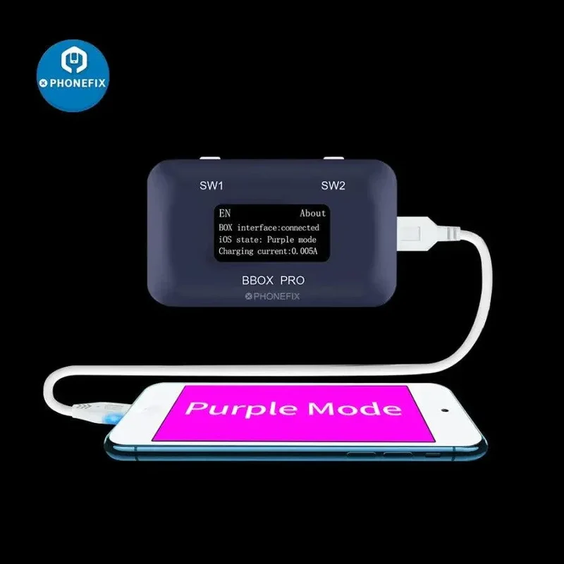 Outil JC B-BOX Pro iOS A7-A11 DFU, mode violet à une touche pour la réparation de l'iPhone et de l'iPad