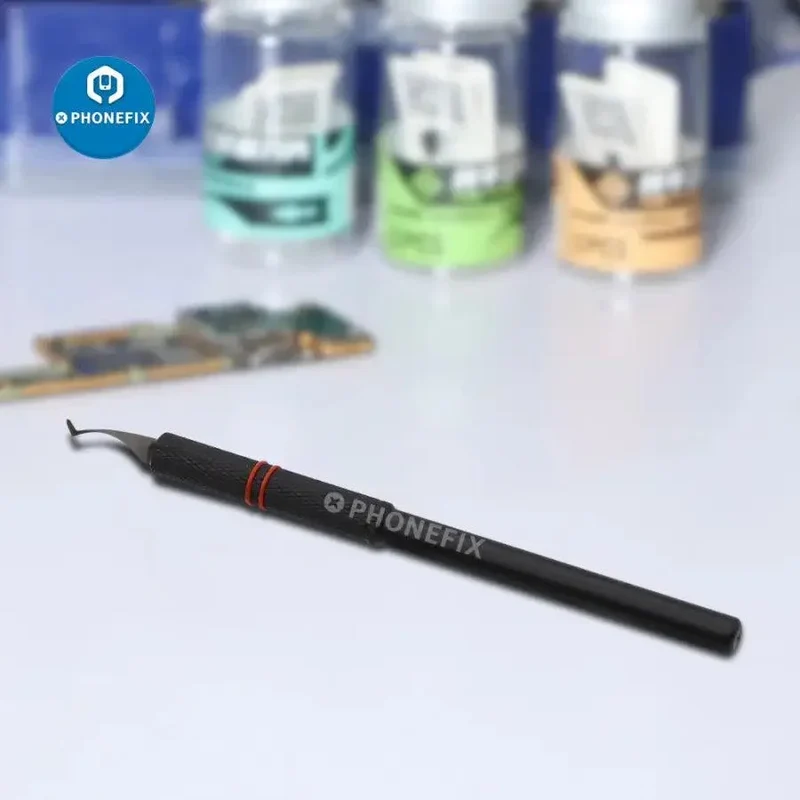 Ensemble de lames fabriquées à la main de la série Mach pour retirer la colle du téléphone et réparer le processeur