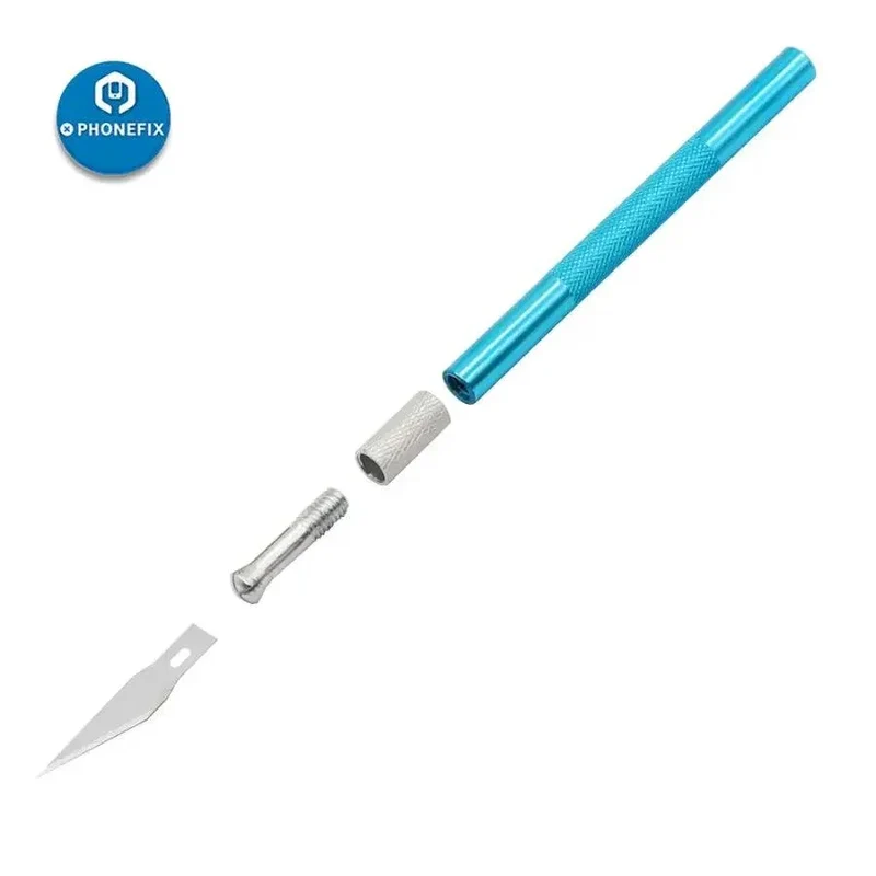 Scalpel en métal antidérapant, outils de réparation de circuits imprimés DIY avec 5 lames