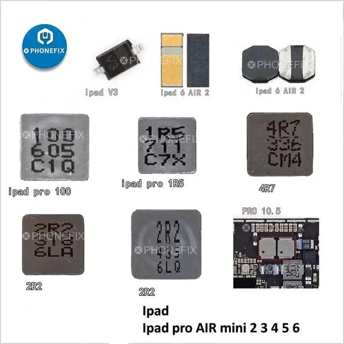 Bobine d'inductance de diode boost avec rétroéclairage pour iPad 56, 4, 2, Pro, Air XNUMX