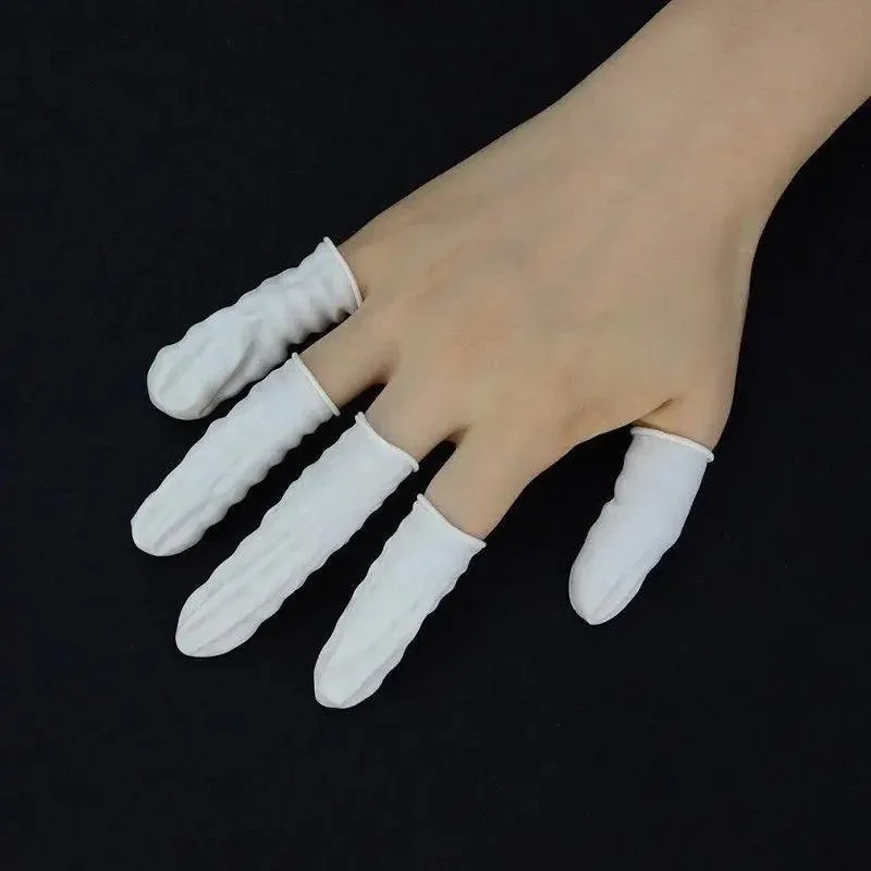 Gants de protection jetables en latex et caoutchouc pour les doigts