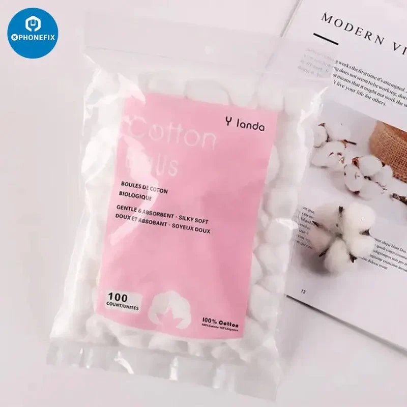 Boule de coton médical blanc pour outil de réparation et de nettoyage de carte mère de téléphone