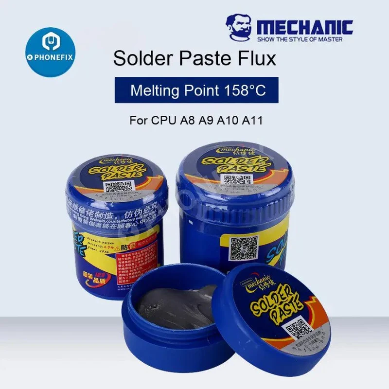 Pâte de flux de soudure BGA sans plomb 158 °C pour soudure CMS