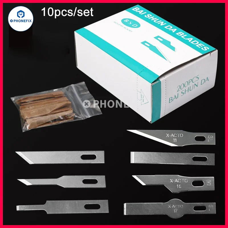 Lot de 10 couteaux de gravure de haute précision