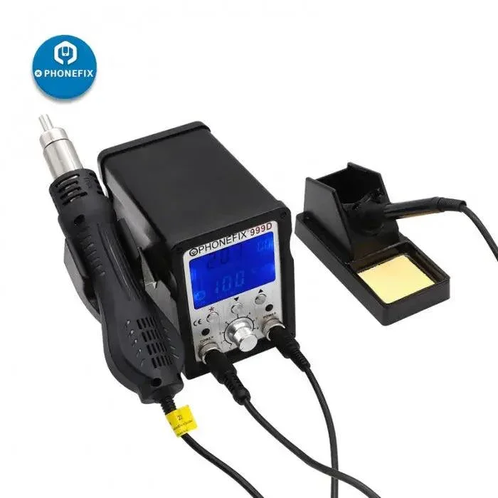 Poste de soudage à air chaud numérique 999 en 2 Phonefix 1D à LED