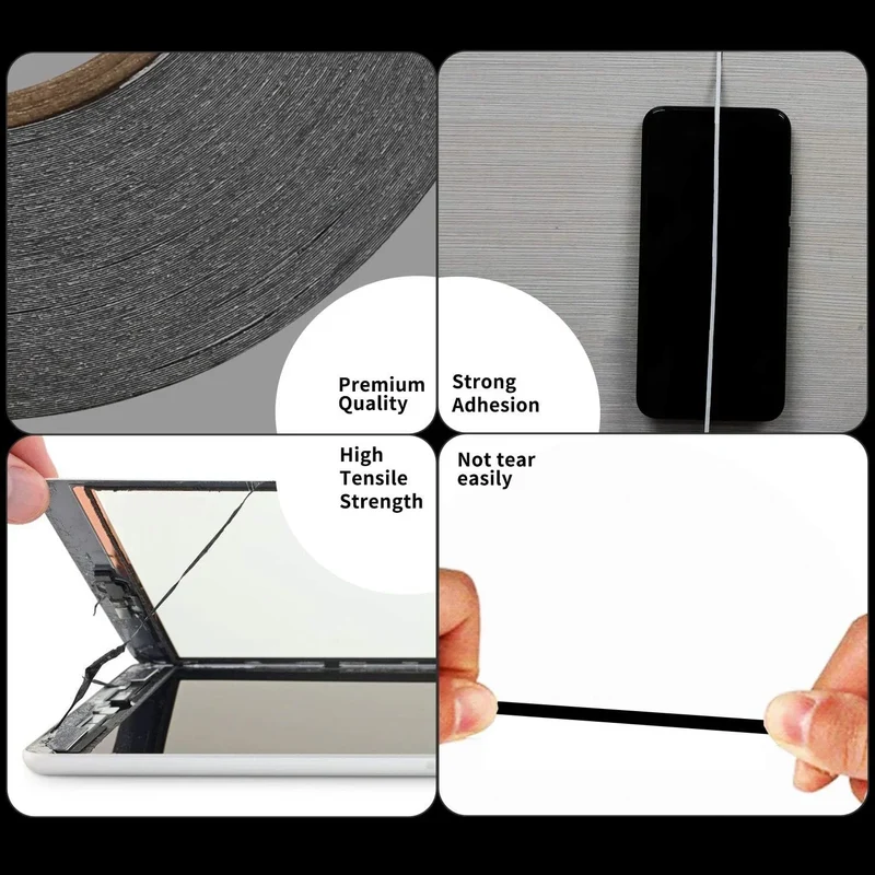 Ruban adhésif double face noir 3M pour réparation d'écran tactile de téléphone