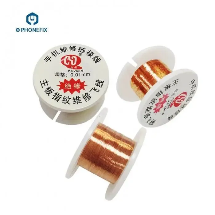 Fil de soudure isolé 0.01/0.02 mm pour circuit imprimé, fil de cuivre