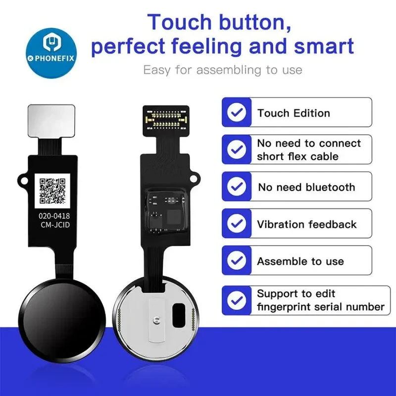 Câble flexible JC 3D pour bouton d'accueil et empreintes digitales pour iPhone 7, 7P, 8 et 8P