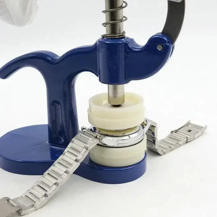Ensemble de presses d'horloger pour boîtier en plastique et verre cristal