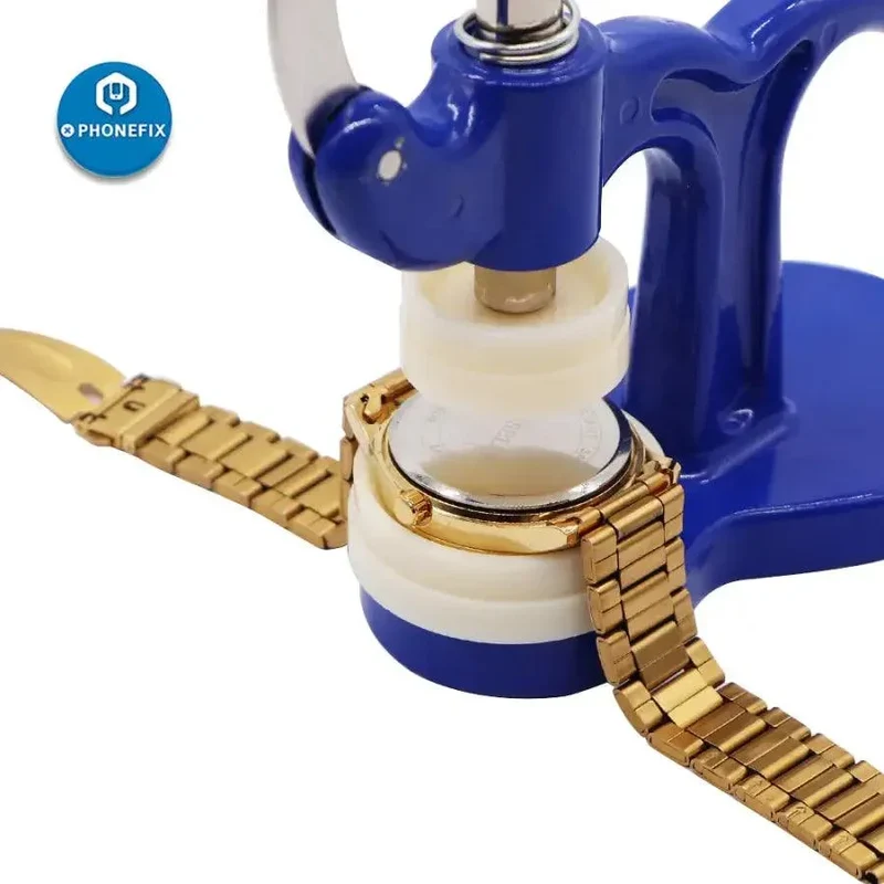 Ensemble de presses d'horloger pour boîtier en plastique et verre cristal