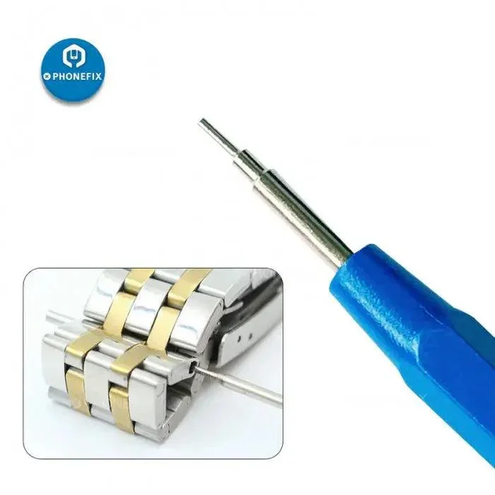 Barrette à ressort à double extrémité avec échelle pour la réparation et le retrait des bracelets de montre en métal