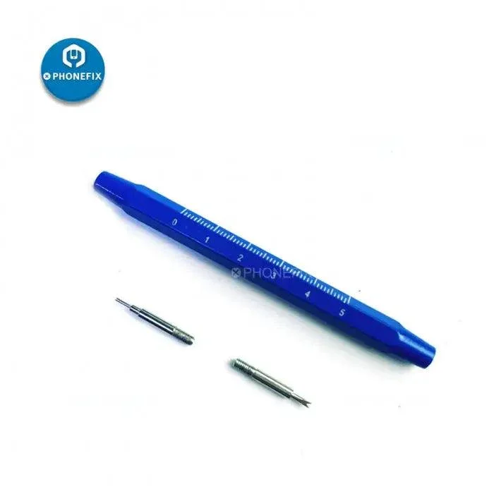 Barrette à ressort à double extrémité avec échelle pour la réparation et le retrait des bracelets de montre en métal