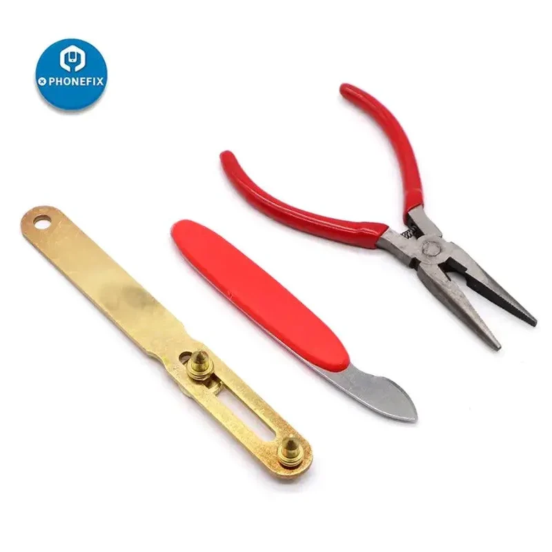 Kit d'outils manuels de réparation d'ouverture de montres d'entrée de gamme, 16 pièces, pour horloger