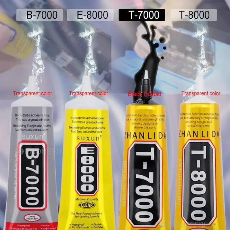 Colle liquide transparente pour écran de téléphone B7000 E8000 T8000