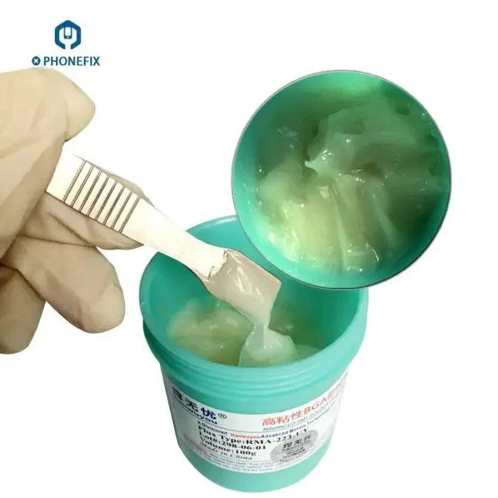 Pâte de flux de soudure Kingbo RMA-100 BGA 218 g pour réparation de rebillage CMS