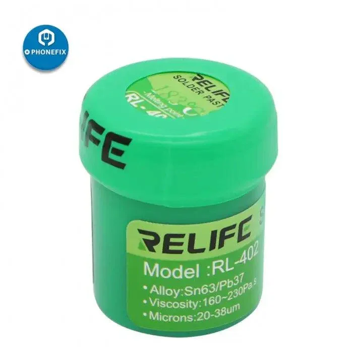 Pâte à souder Relife No-Clean RL-402 183 °C pour réparation de soudures iPhone