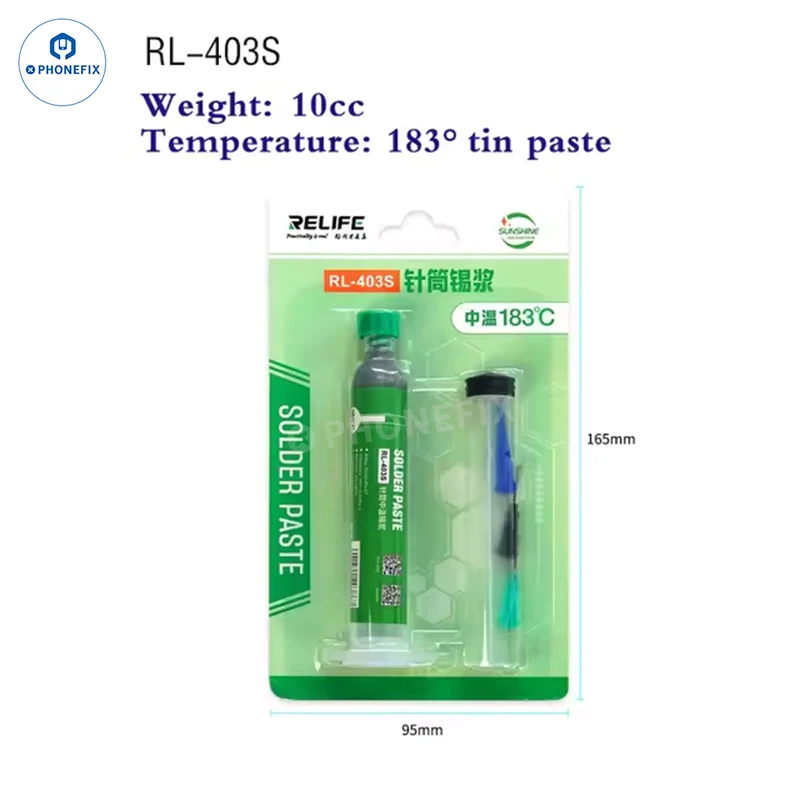 Pâte à souder Relife No-Clean RL-402 183 °C pour réparation de soudures iPhone
