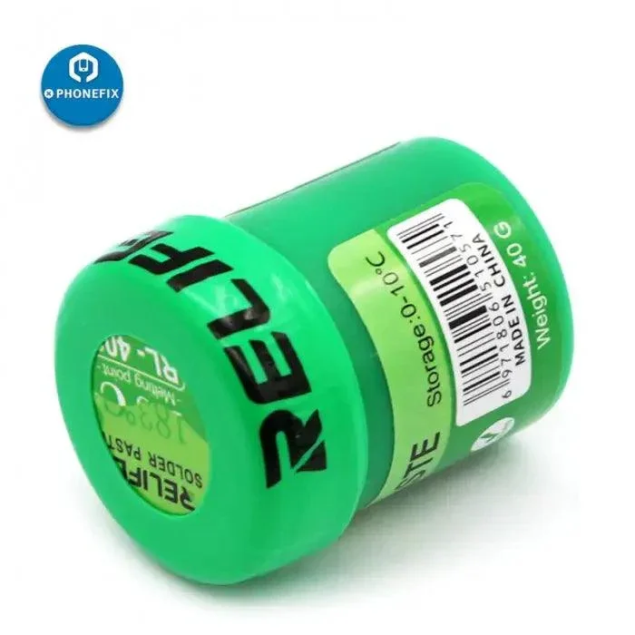 Pâte à souder Relife No-Clean RL-402 183 °C pour réparation de soudures iPhone