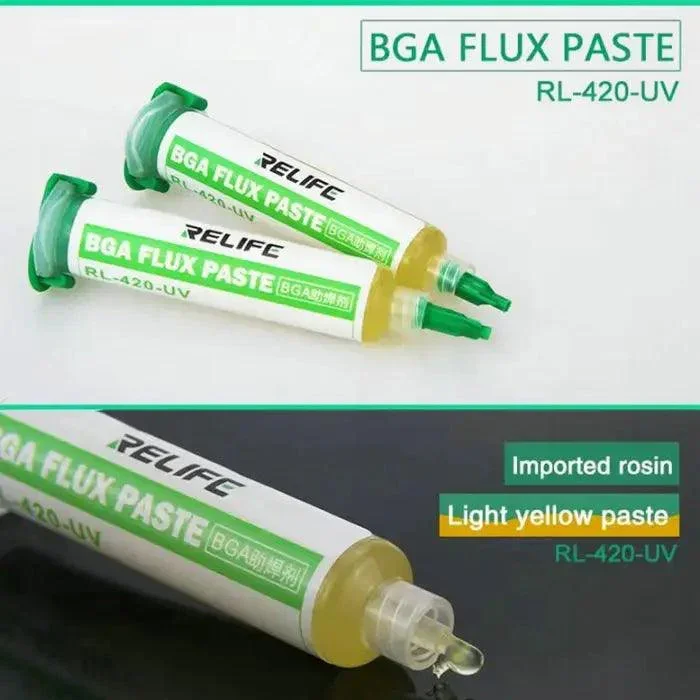 Flux de pâte à souder sans plomb Relife RL-420-UV pour réparation de puces BGA de téléphones