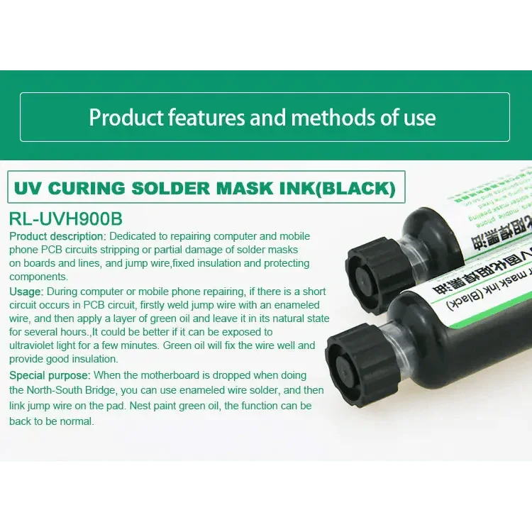 Encre de masque de soudure à séchage UV pour circuits imprimés Relife RL-UVH900