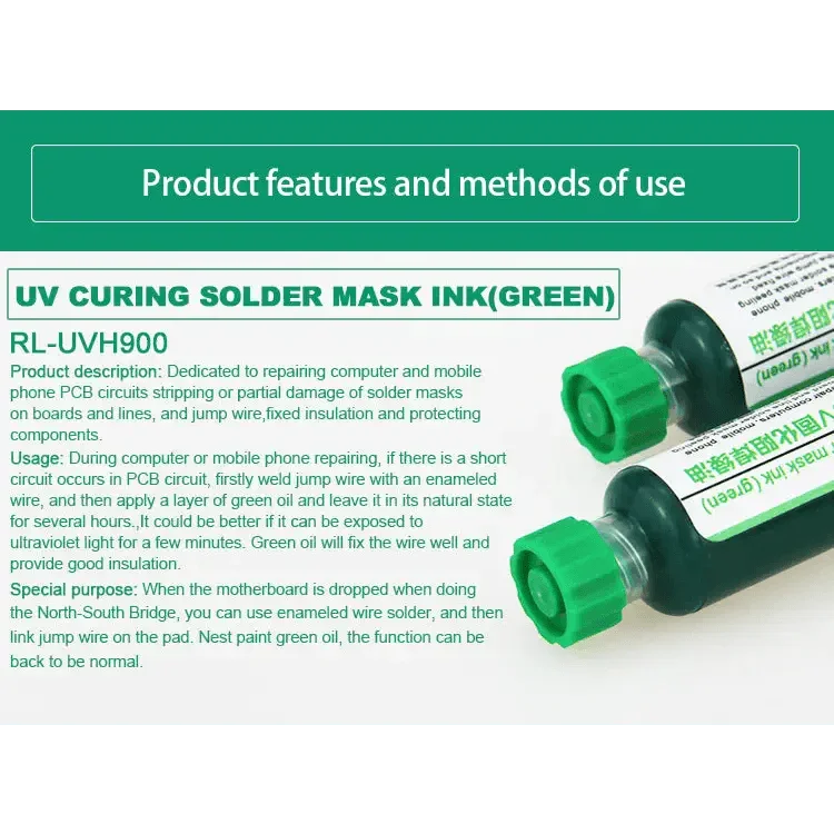 Encre de masque de soudure à séchage UV pour circuits imprimés Relife RL-UVH900