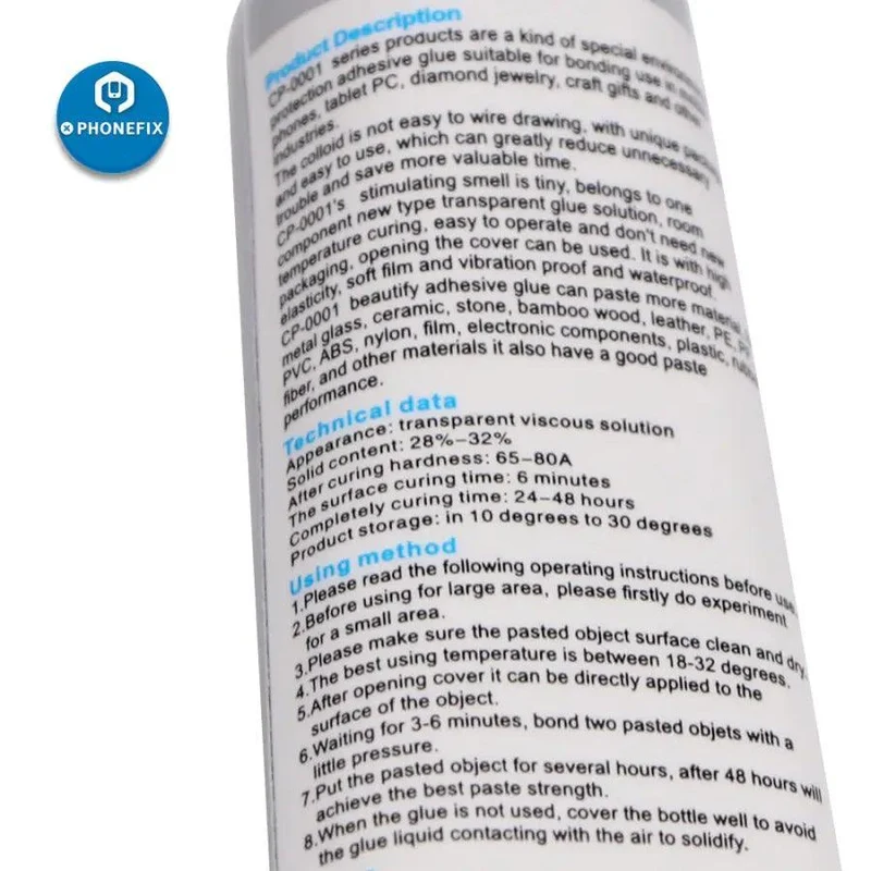Colle transparente Relife CP-0001 pour réparation de téléphone