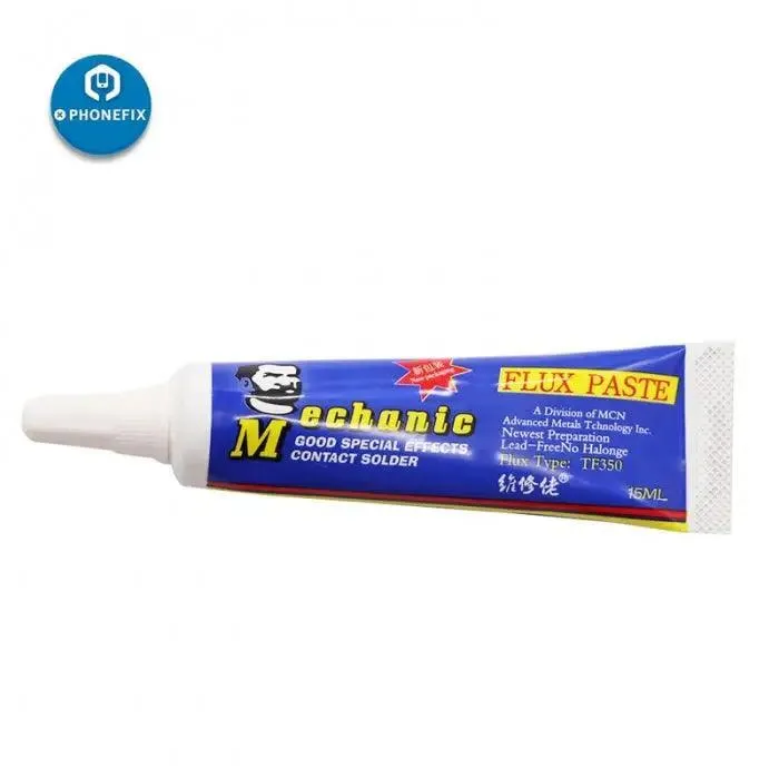 Pâte de flux de soudure BGA sans plomb Mechanic TF350 15 ml avec aiguille à tuyau