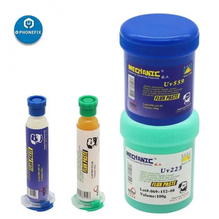 Pâte de flux mécanique Uv223 Uv559, flux de pâte à souder sans nettoyage - 10 CC 100 g