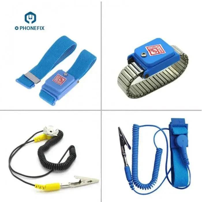 Bracelet antistatique avec câble de décharge ESD