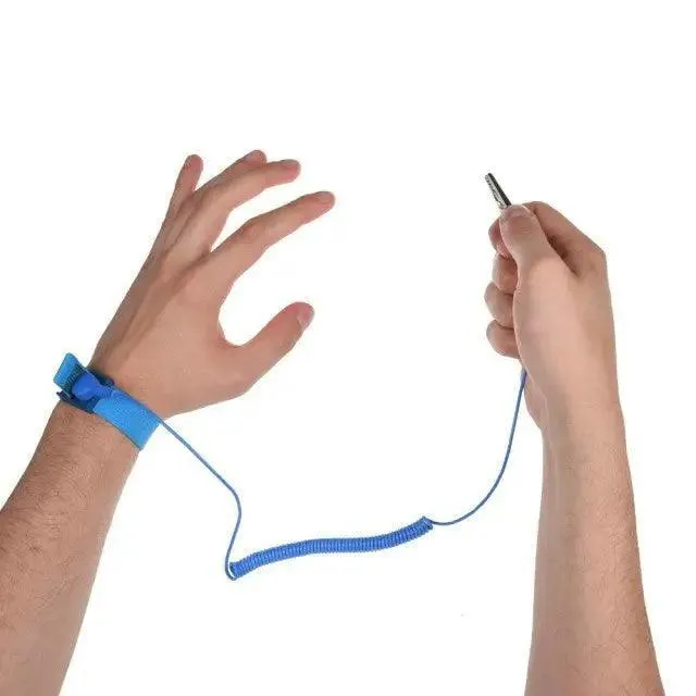 Bracelet antistatique avec câble de décharge ESD