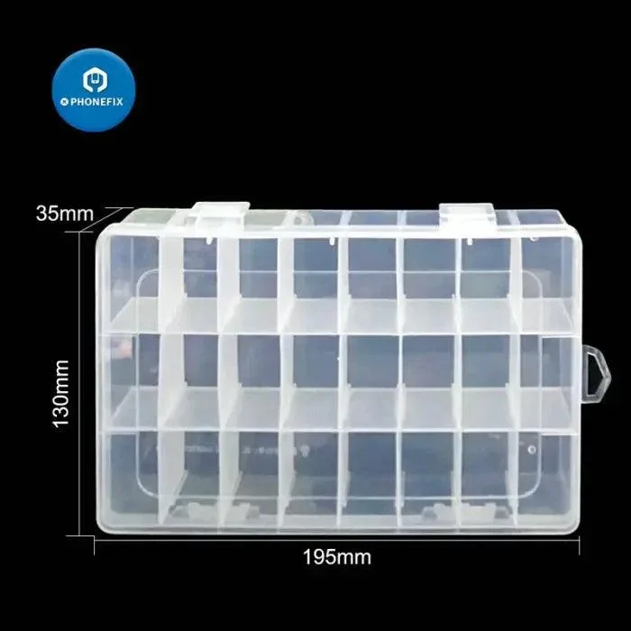 Boîte de rangement pour pièces de réparation de téléphones portables | Organiseur de composants