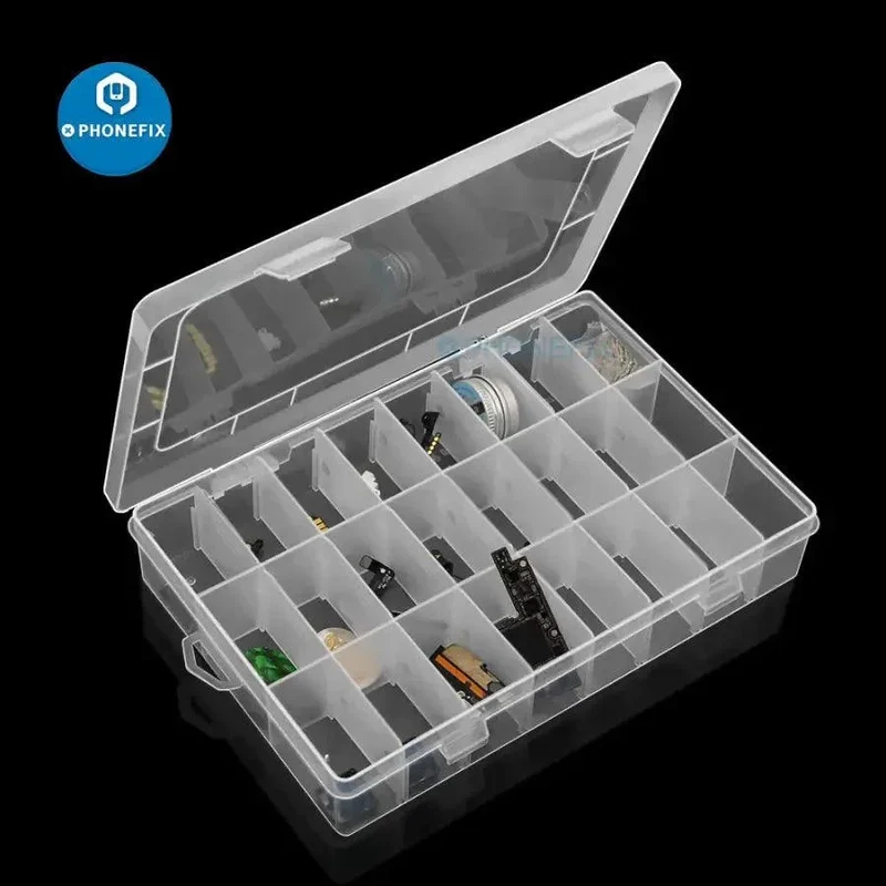 Boîte de rangement pour pièces de réparation de téléphones portables | Organiseur de composants