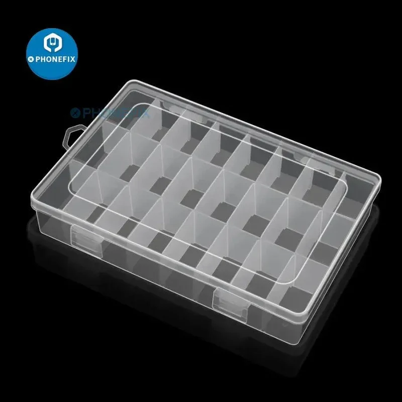 Boîte de rangement pour pièces de réparation de téléphones portables | Organiseur de composants
