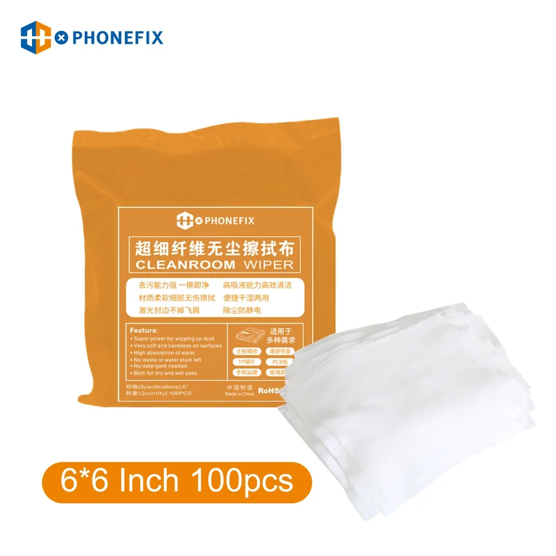 Lot de 50 chiffons de nettoyage anti-poussière pour écran de téléphone