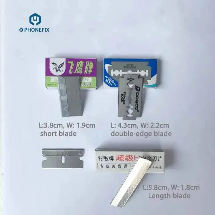 Grattoir à colle en acier inoxydable pour le nettoyage de l'écran du téléphone