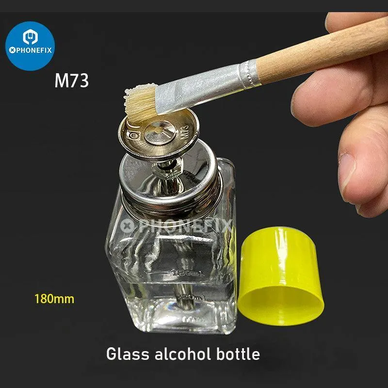 Bouteille d'alcool liquide en verre, bouteille de lavage/nettoyage, outil de réparation de téléphone