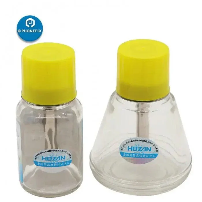 Bouteille d'alcool liquide en verre, bouteille de lavage/nettoyage, outil de réparation de téléphone