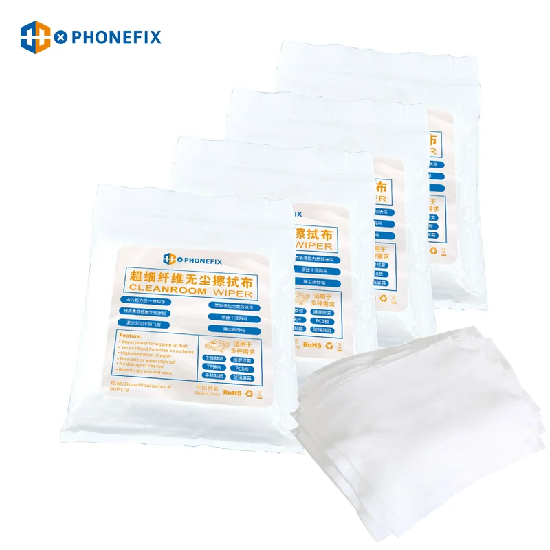 Chiffon de nettoyage anti-poussière 4 x 4 pouces Chiffon doux pour éliminer la poussière