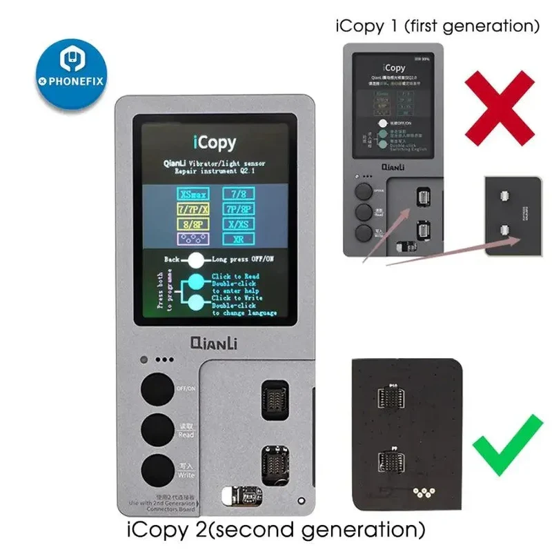 Programmeur QianLi iCopy pour capteur de luminosité d'écran LCD d'iPhone