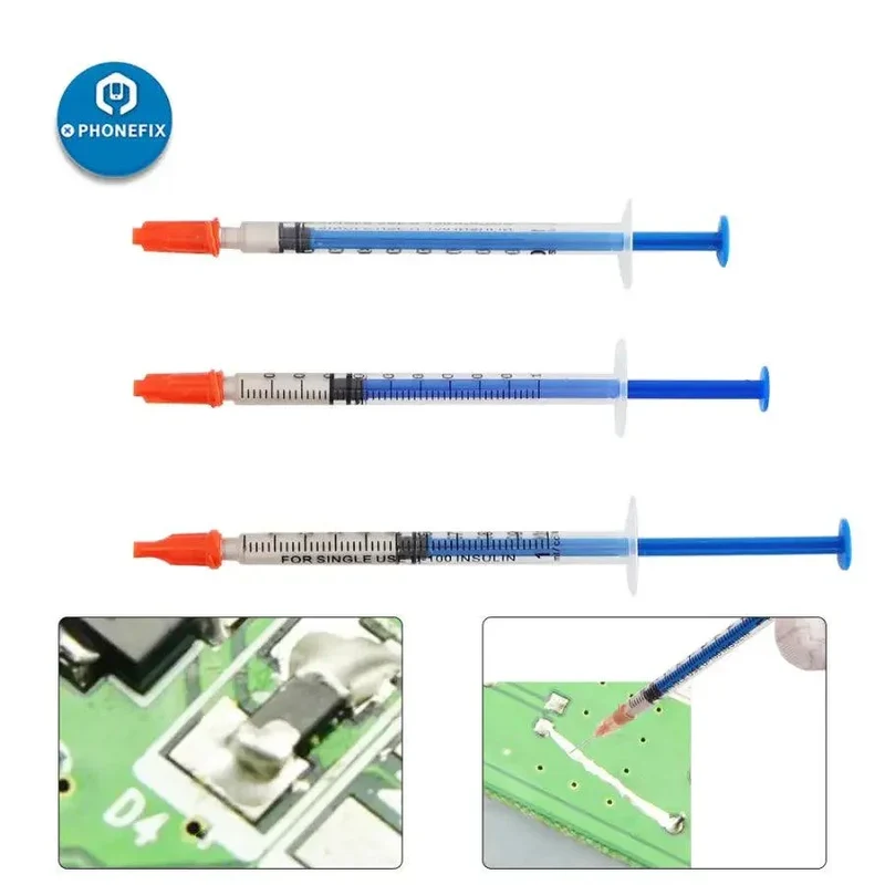 Pâte conductrice à l'argent, flux, peinture, adhésif, pâte à souder pour circuits imprimés
