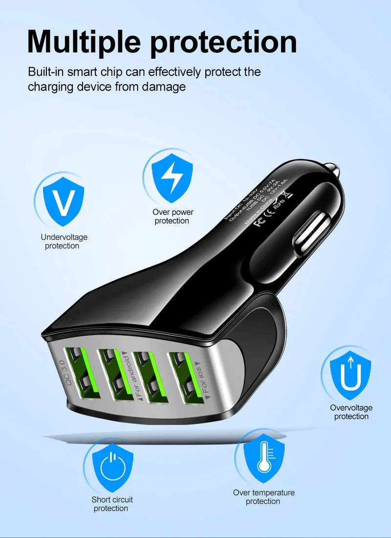 35W USB Phone Adapter Car Charger For iPhone