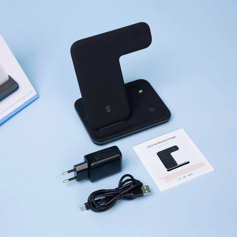 3-in-1 Draadloze oplader voor Apple en Android